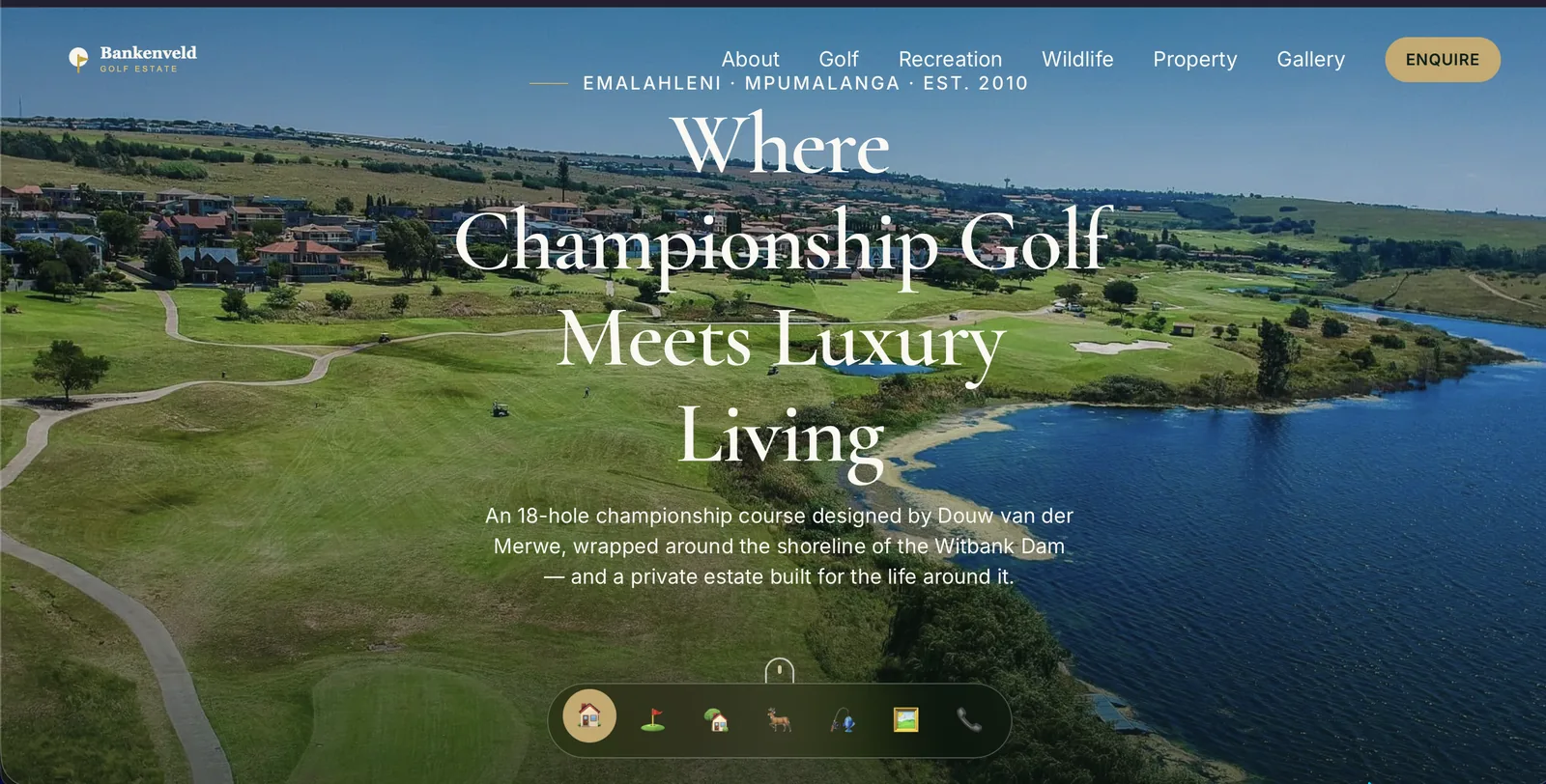 Screenshot of the Bankenveld website
