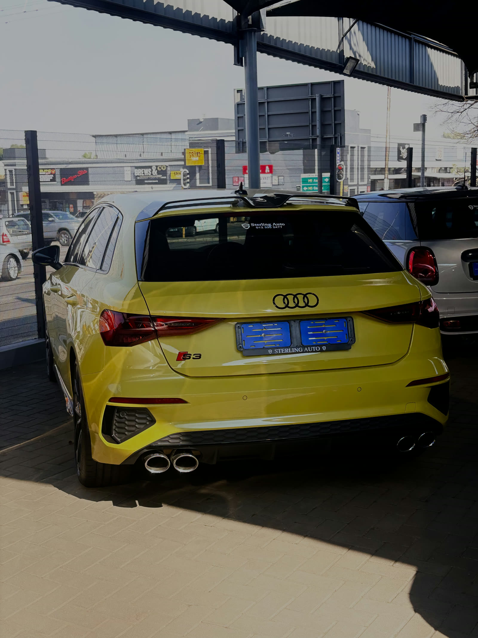 Audi S3 photographed on a dealership lot