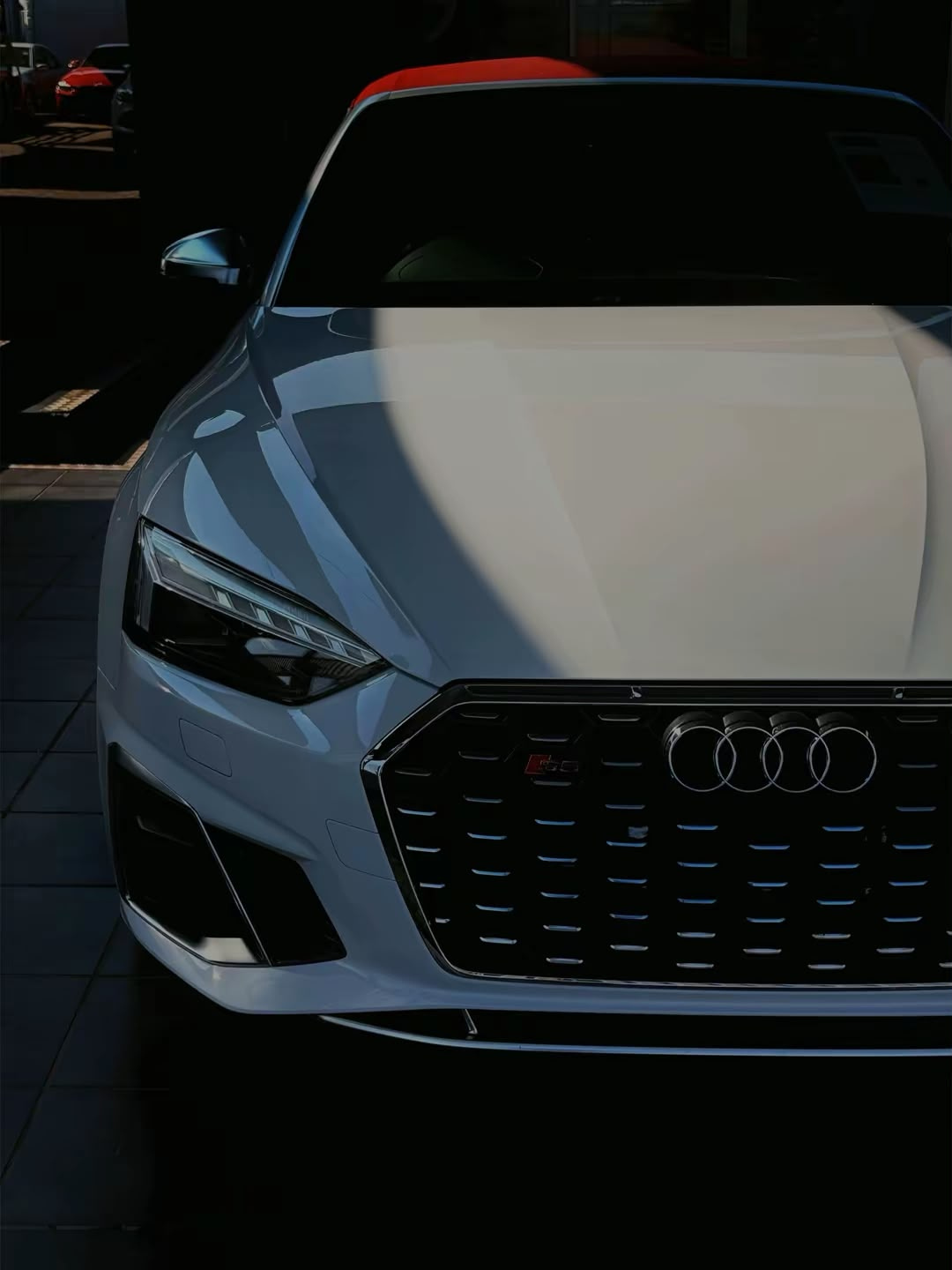 Audi S5 photographed on-site at a dealership